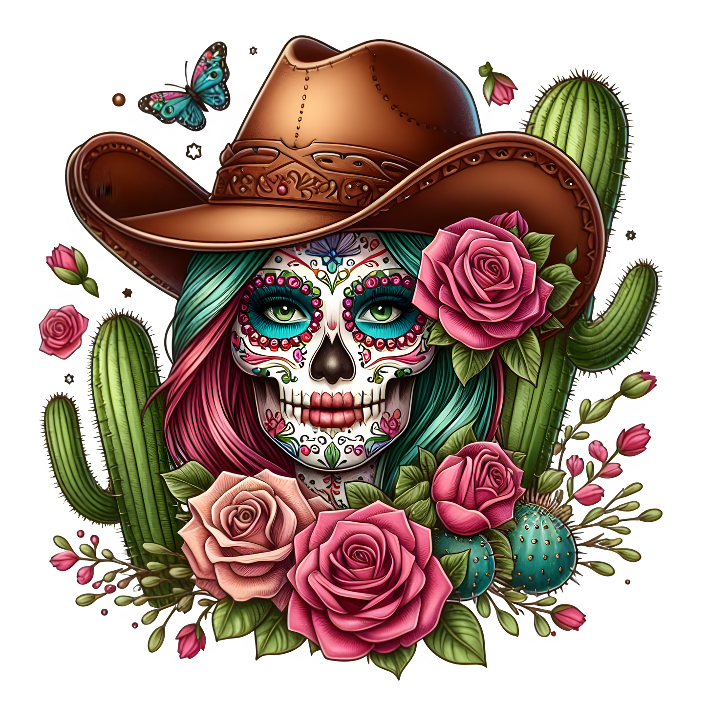 Desert Bloom Skull
