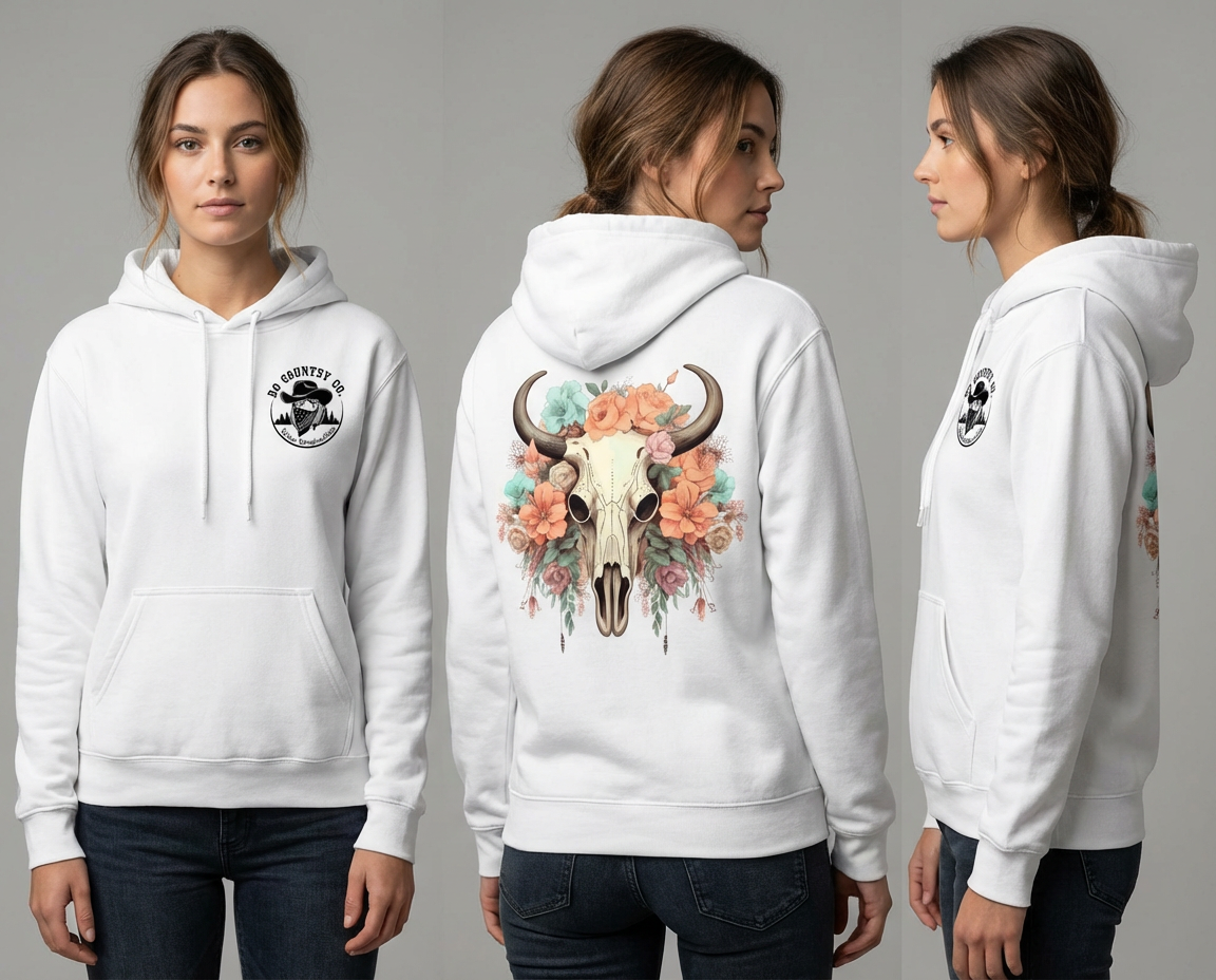 Sunkissed Bloom Skull Hoodie